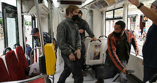 Photo of behind the scenes action