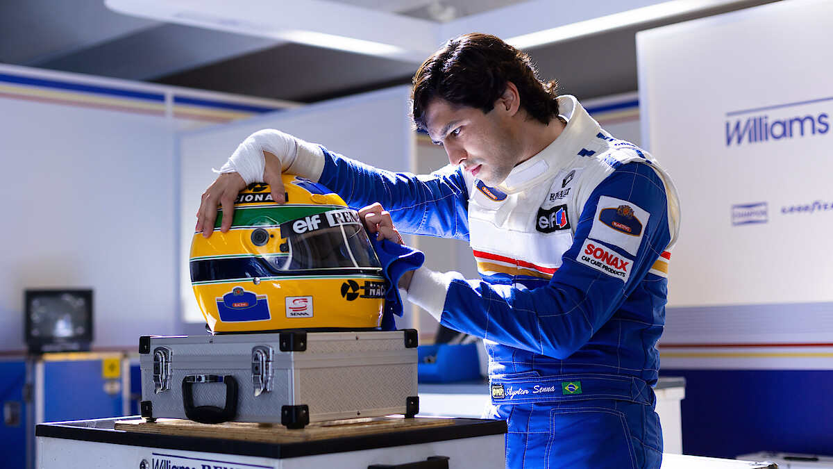 Gabriel Leone as Ayrton Senna in 'Senna'